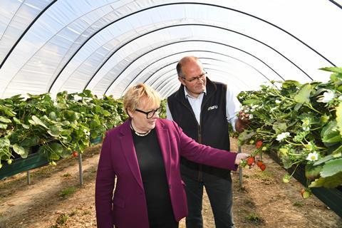 Angela Eagle and Tom Bradshaw. PagePix/NFU.